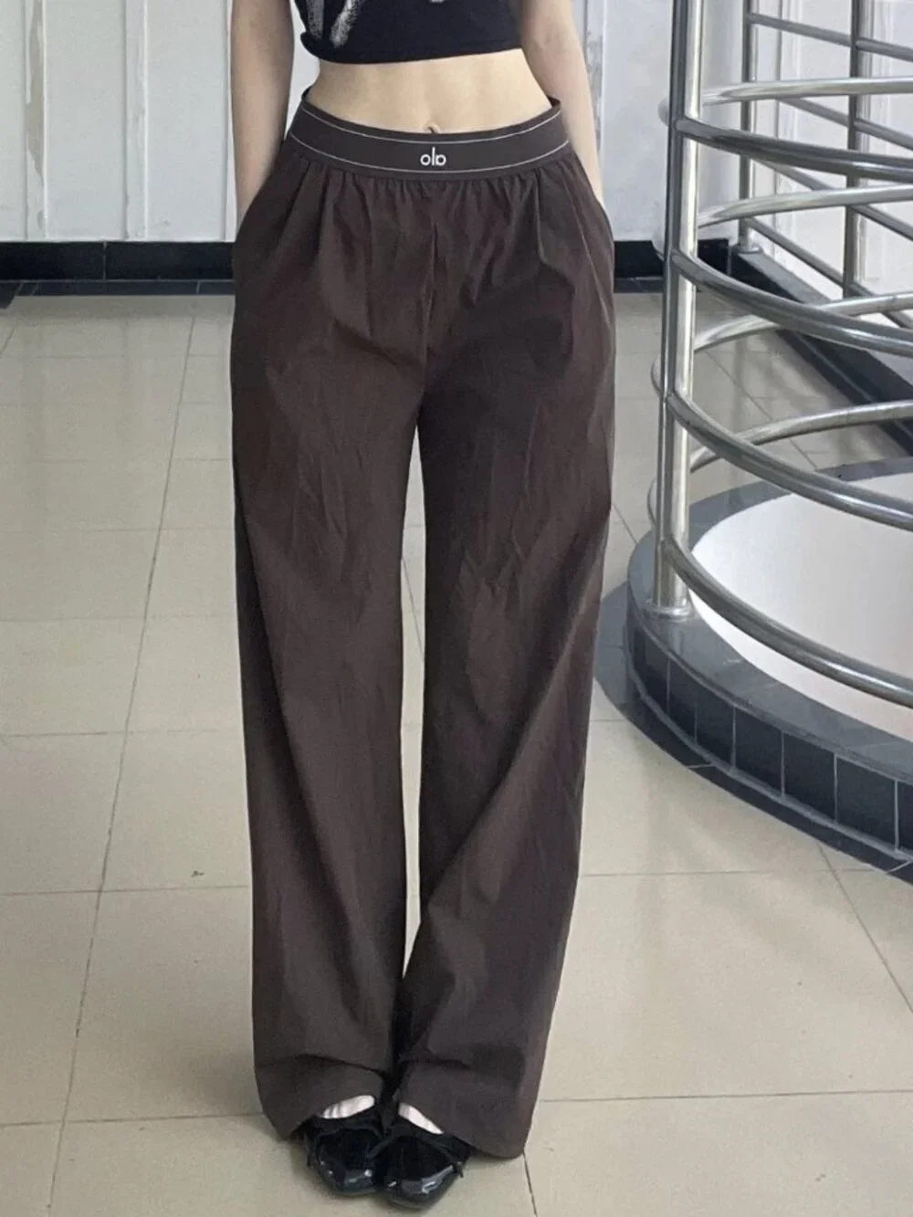 ALO Yoga Espresso Wide Leg XS Trouser Clean Girl Quiet Luxury Style(Regular)🏖😎 - Picture 7 of 7